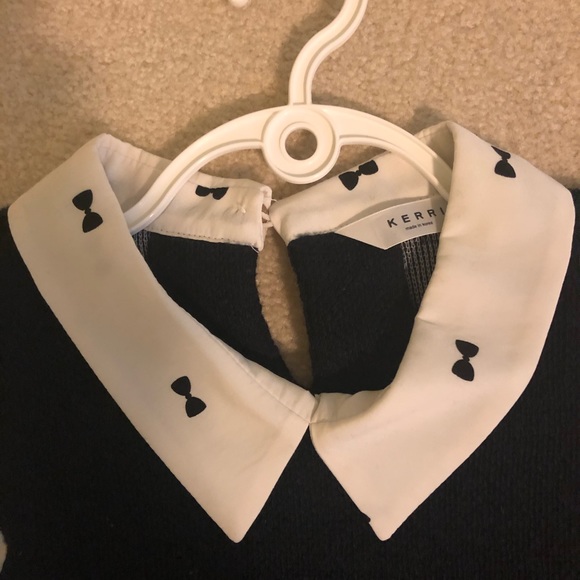 💜Long Sleeve With Bow Pattern, Collared Blouse - Picture 6 of 10